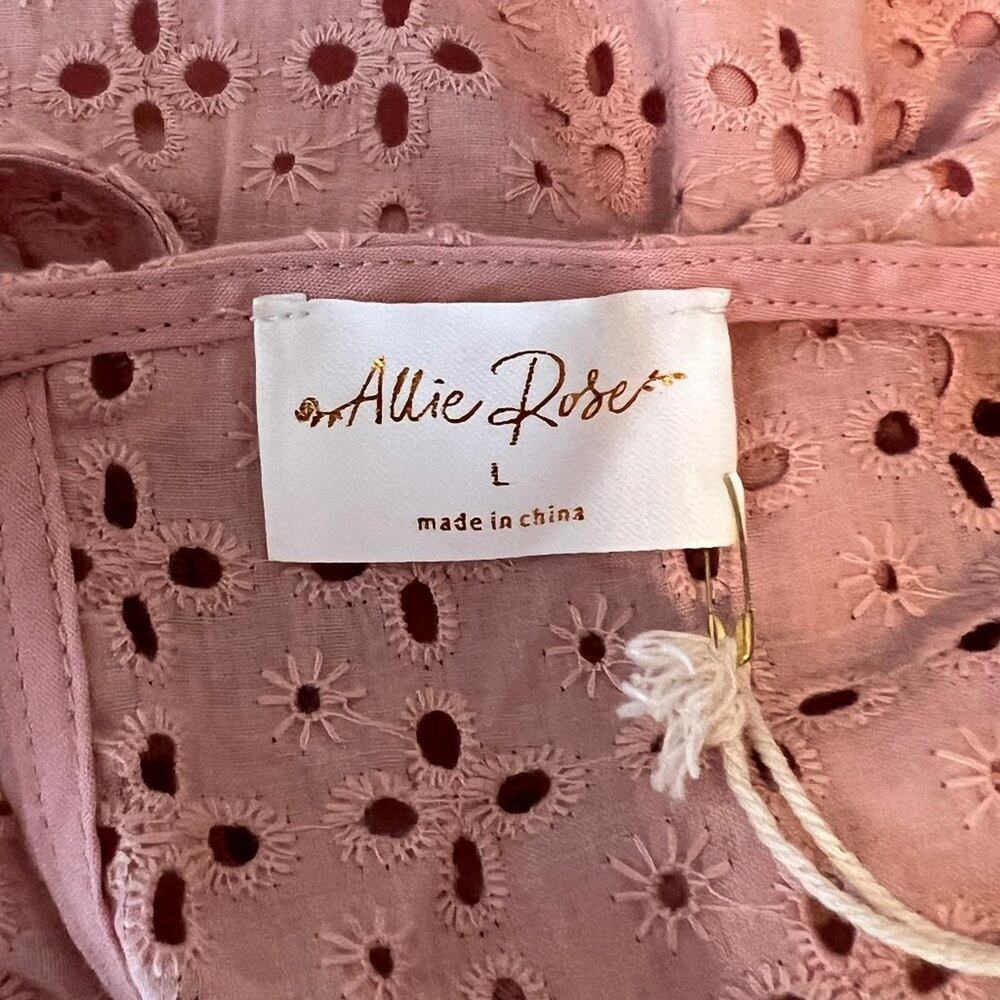 Allie Rose Dress Blush Eyelet Size L - Picture 5 of 8